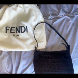 Vintage authentic Fendi zucca mini purse